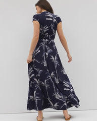 Serenity Maxi Bra Dress - PALM TOILE NIGHTFALL NAVY | Soma Online
