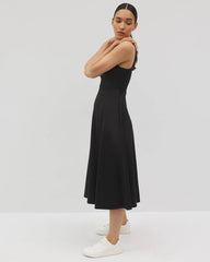 Lounge Square Neck Midi Dress - BLACK | Soma for sale