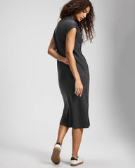 Premier Knit Sweater Funnel Neck Midi Dress - HEATHER QUARTZ | Soma near me