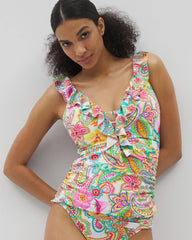 Bleu Rod Beattie All Set for Summer Ruffle Tankini - MULTI | Soma for sale