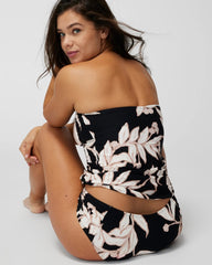 Ruched Bikini Bottoms - LEAF IT BE BLACK MINI | Soma Online