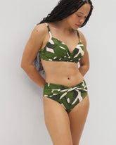 Soma Swim Twist-Front Bikini Bottoms - TROPICAL BREEZE MID PALM | Soma near me