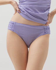 Ruched Bikini Bottoms - BLUE SEERSUCKER | Soma on sale