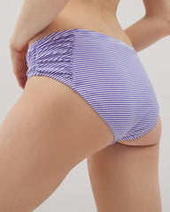 Ruched Bikini Bottoms - BLUE SEERSUCKER | Soma on sale
