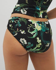 Ruched Side Bottom - TROPICAL TWIST BLACK | Soma sale