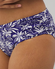 Ruched Side Bikini Bottom - TROPIC TILES TRUE BLUE | Soma Online