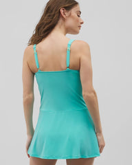 Beyond Control Grommets Swim Dress - CARIBBEAN TEAL | Soma on sale