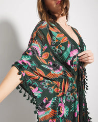 Tie-Front Cover-Up - PARROT-ISE LUSH EMERALD | Soma Online