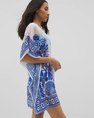 Beyond Control Sea Life Chiffon Caftan - WHITE MULTI | Soma for sale