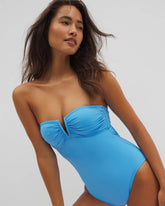 La Cote Dazure Bandeau Macrame One-Piece Suit - LAVOIR BLEU | Soma Online