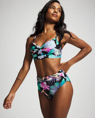 High-Waist Enbliss Bottom - LUSH TROPICAL BLACK | Soma for sale
