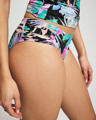 Enbliss Ruched Side Bikini Bottom - LUSH TROPICAL BLACK | Soma for sale