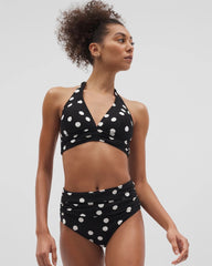 Ruched High-Waist Bikini Bottom - MOVEMENT DOT MINI B | Soma on sale