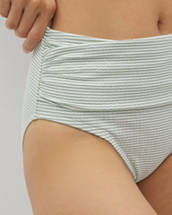 Seersucker High-Waist Bottoms - GREEN SEERSUCKER | Soma discount
