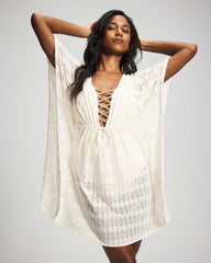 Sunkissed Crochet Chiffon Caftan - COCONUT WATER | Soma near me