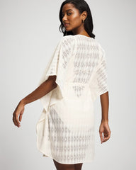 Sunkissed Crochet Chiffon Caftan - COCONUT WATER | Soma near me