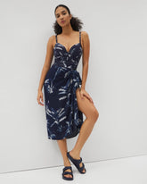 Rayon Crepe Pareo - PALM TOILE NIGHTFALL NAVY | Soma on sale