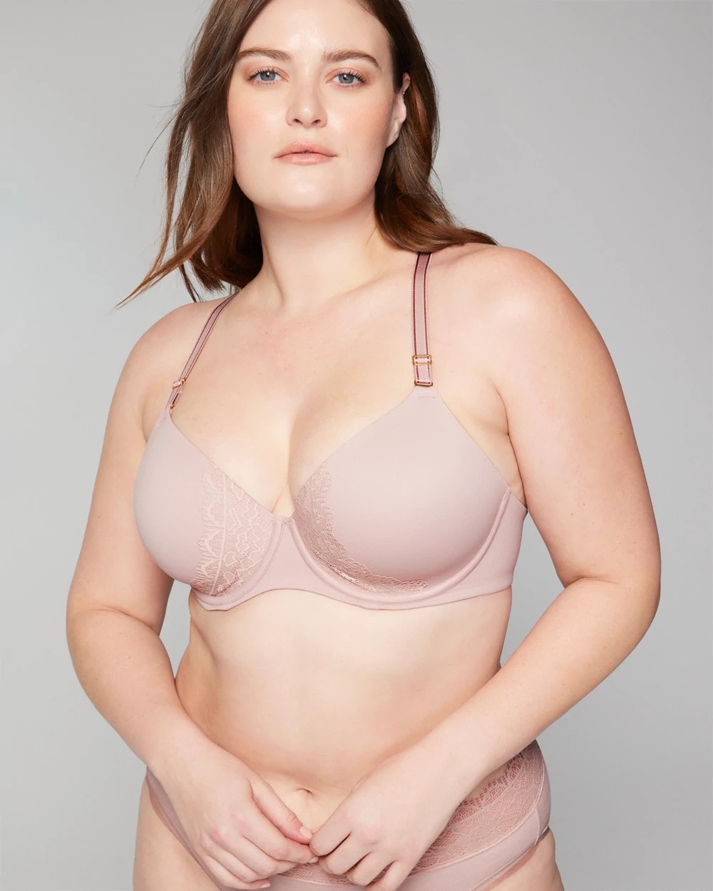 Perfect Coverage Convertible Bra with Lace back - ADOBE ROSE | Soma on sale