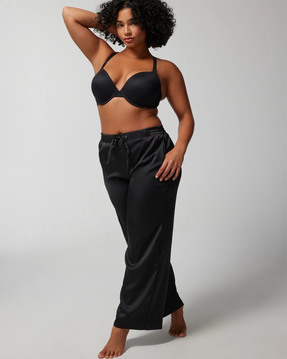 Push-Up Plunge Bra with Lace - BLACK | Soma Online
