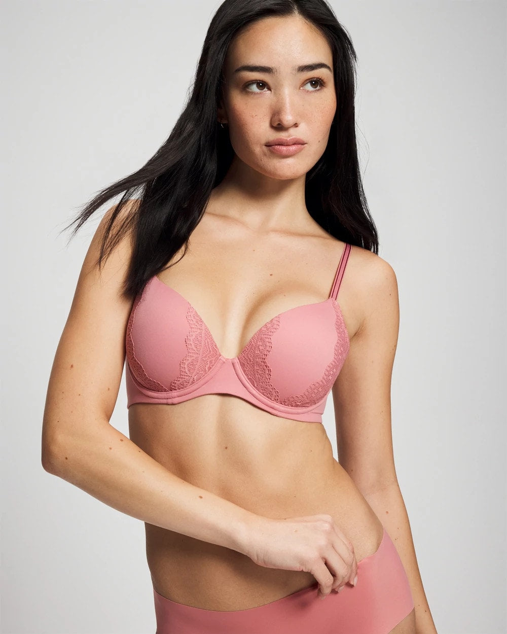 Enchanting Lace Trim Bra - ANTIQUE PINK | Soma outlet