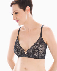 Wireless Pocketed Lace Bra - BLACK | Soma discount