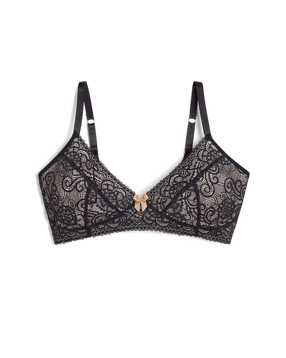 Wireless Pocketed Lace Bra - BLACK | Soma discount