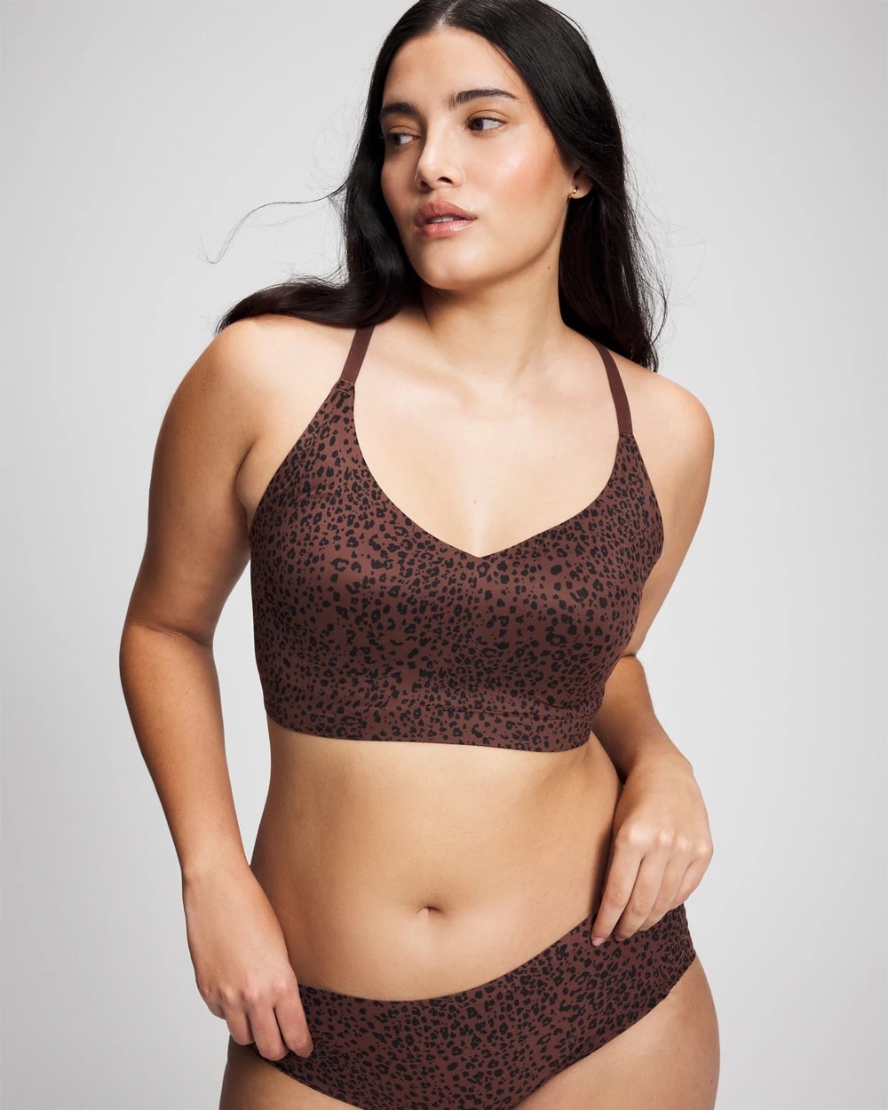Racerback Bralette with Lace Back - HOT SPOT MOCHA MINI | Soma outlet