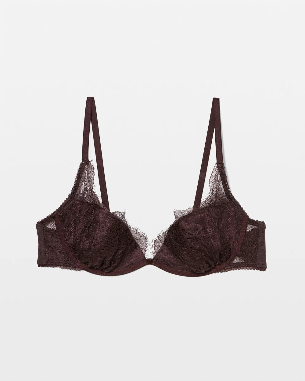 Soma’s Sexiest Eyelash Lace Plunge Bra - CHOCOLATE PLUM | Soma Online