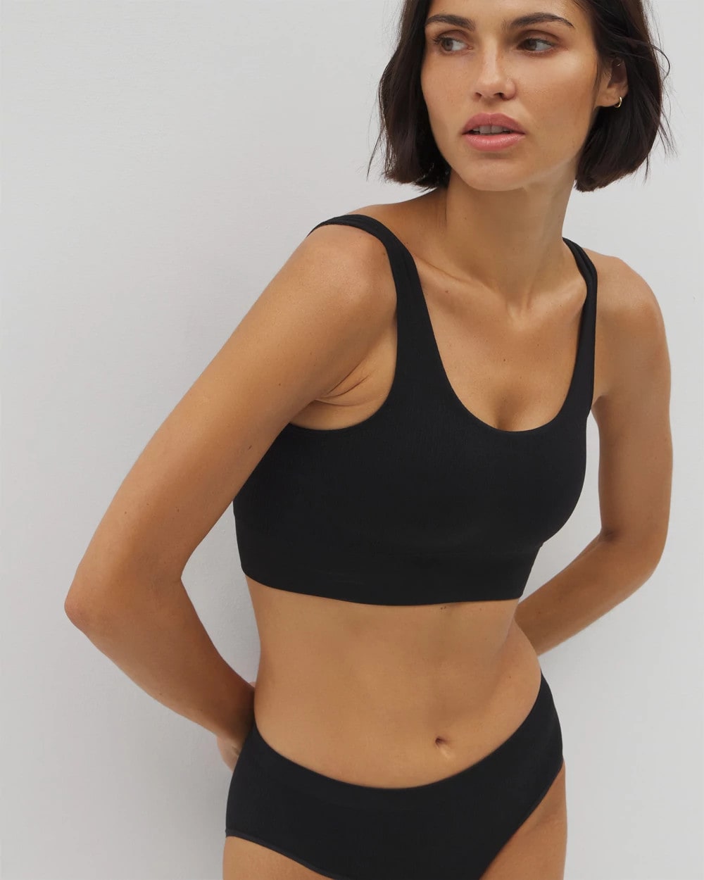 Seamless Rib Bralette - BLACK | Soma sale