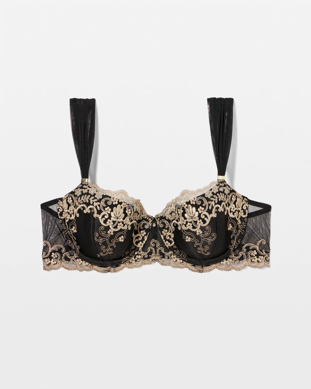 Venice Lace Embroidered Balconette Bra - BLACK | Soma for sale