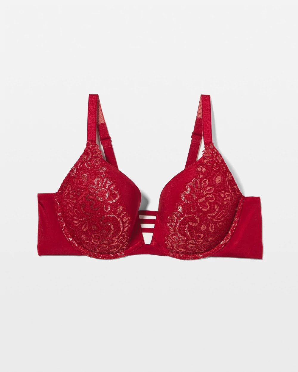 Push-up Plunge Bra with Lace - PAINT THE TOWN RED LUREX | Soma discount