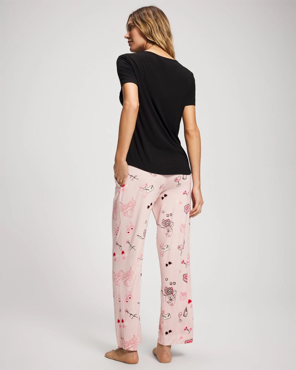 Short Sleeve + Pant Pajama Set - BE MINE PRETTY PINK | Soma discount