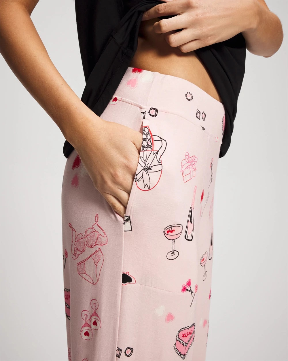 Short Sleeve + Pant Pajama Set - BE MINE PRETTY PINK | Soma discount