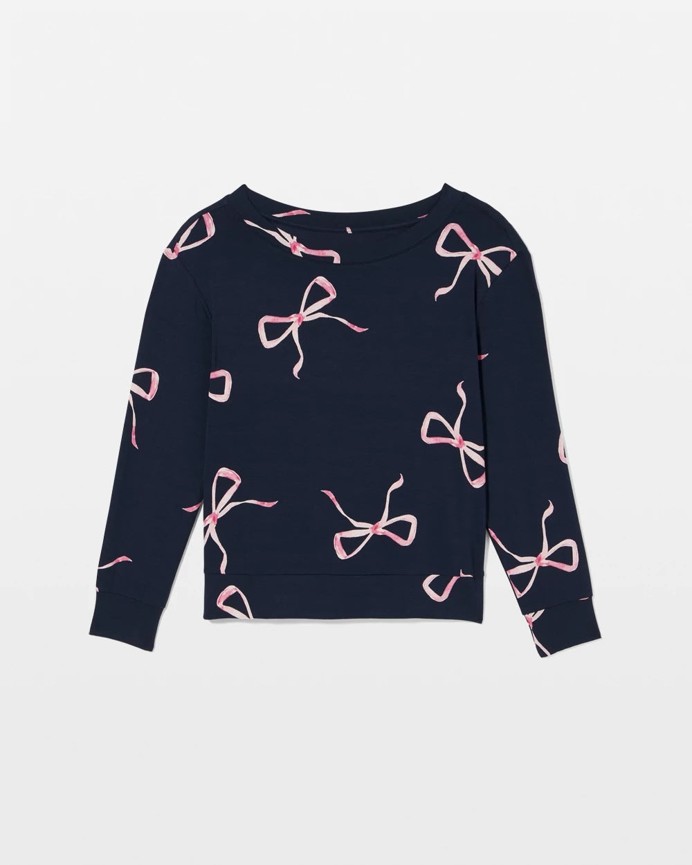 Long-Sleeve Pajama Top - BELOVED BOWS GRAND NAVY | Soma near me