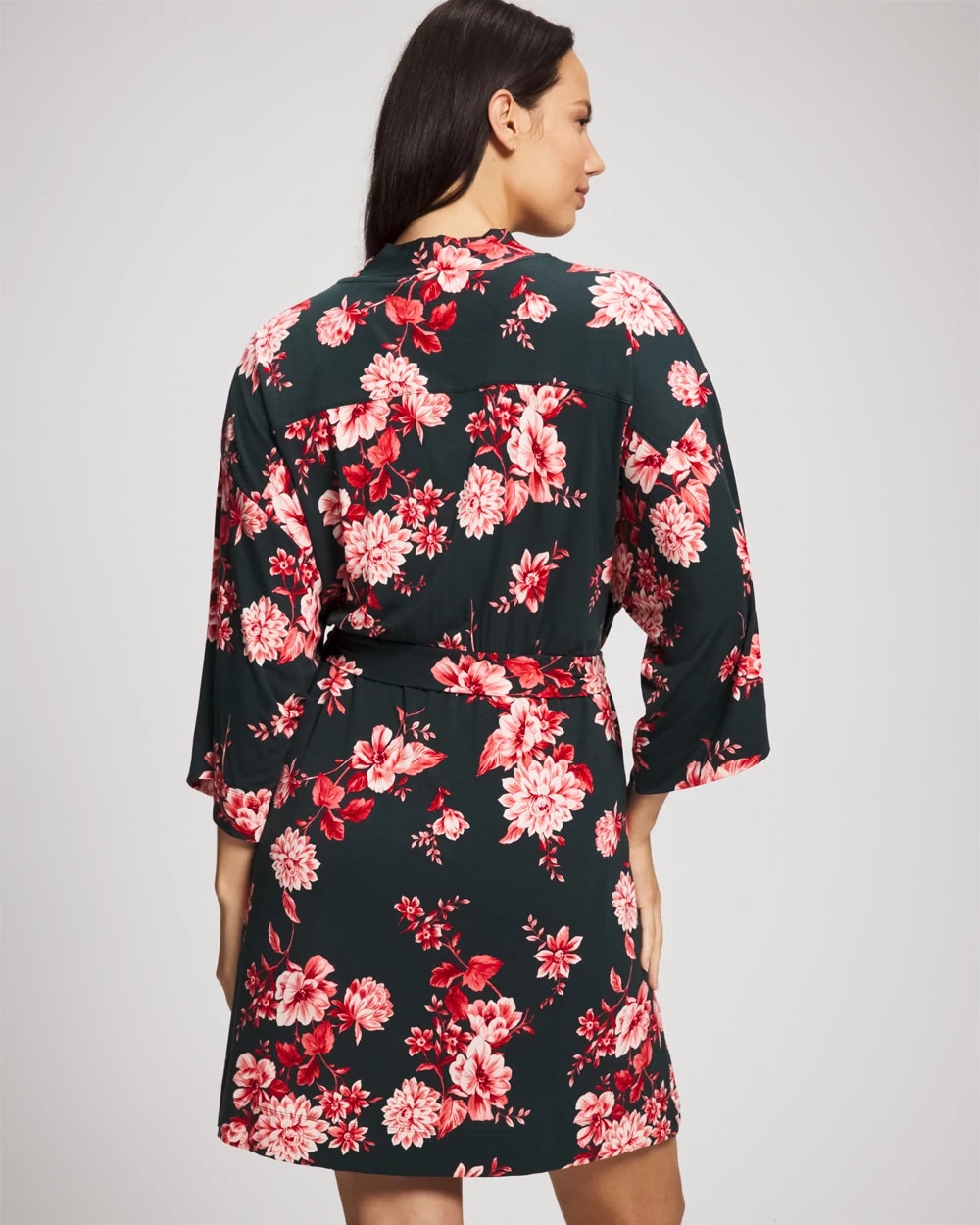 Short Robe - COTTAGE FLORAL GREEN | Soma on sale