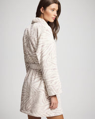 Plush Short Robe - ZEBRA ZEN GRAY GLASS | Soma on sale