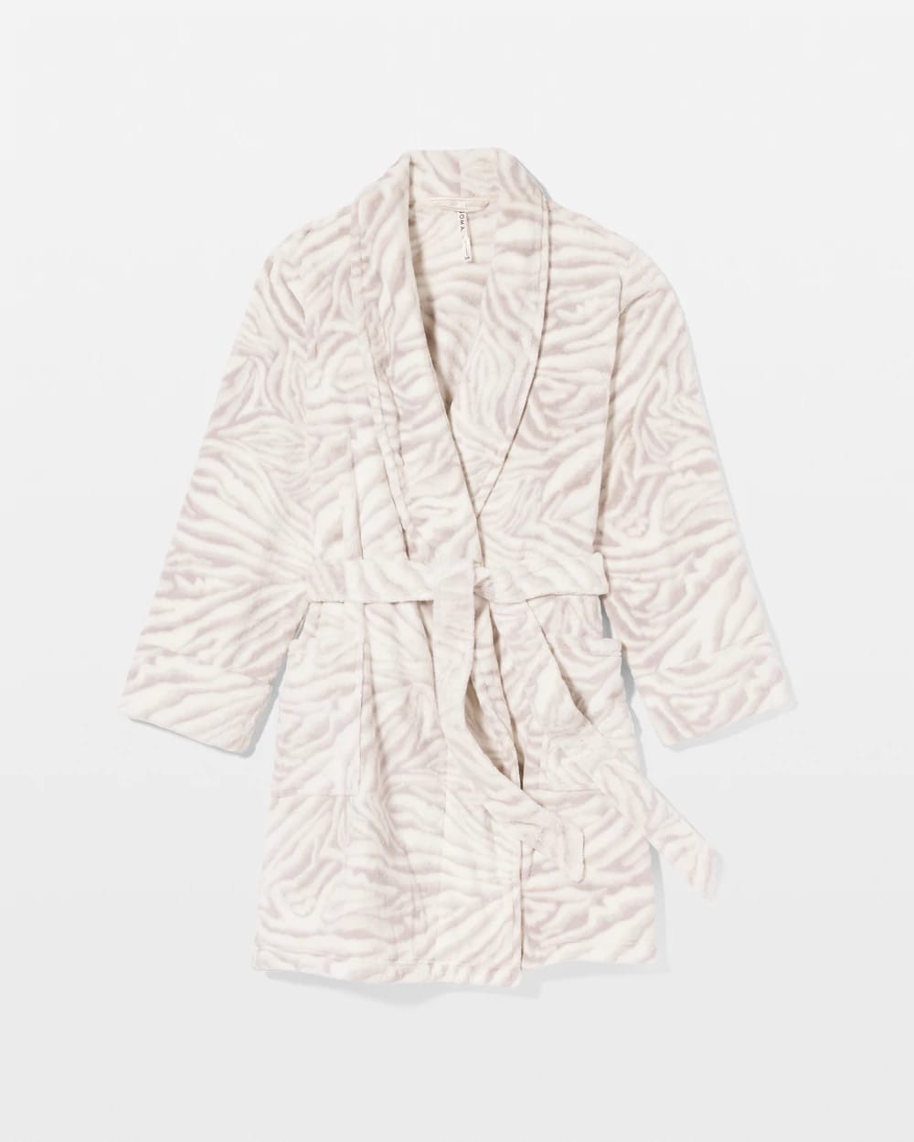 Plush Short Robe - ZEBRA ZEN GRAY GLASS | Soma on sale