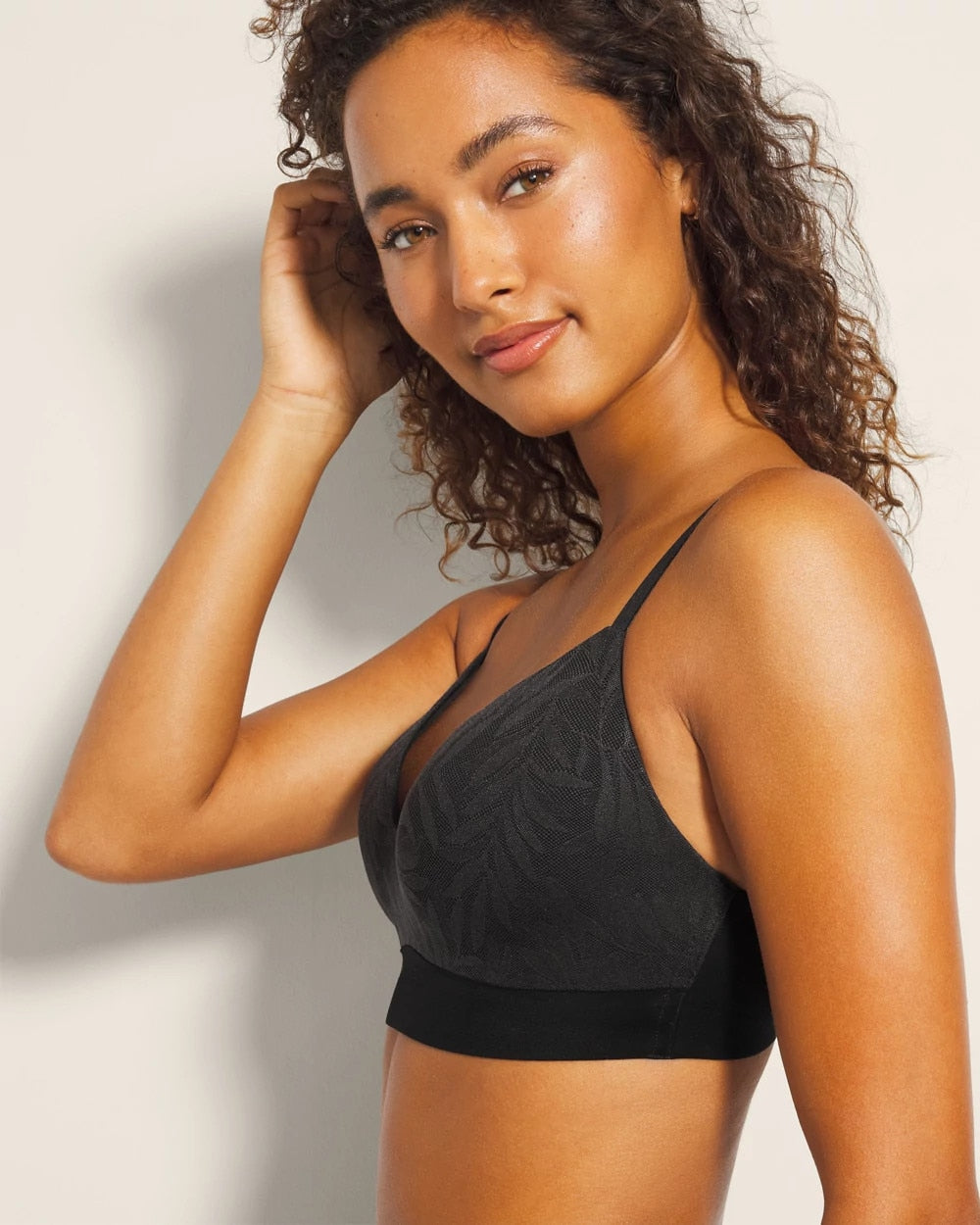 Wireless Bra with Lace - BLACK | Soma sale