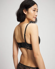 Corded Lace Bralette - BLACK/IVORY CD | Soma outlet