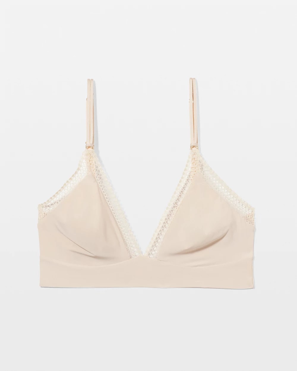 Geo Lace Trim Bralette - PALE SAND | Soma near me