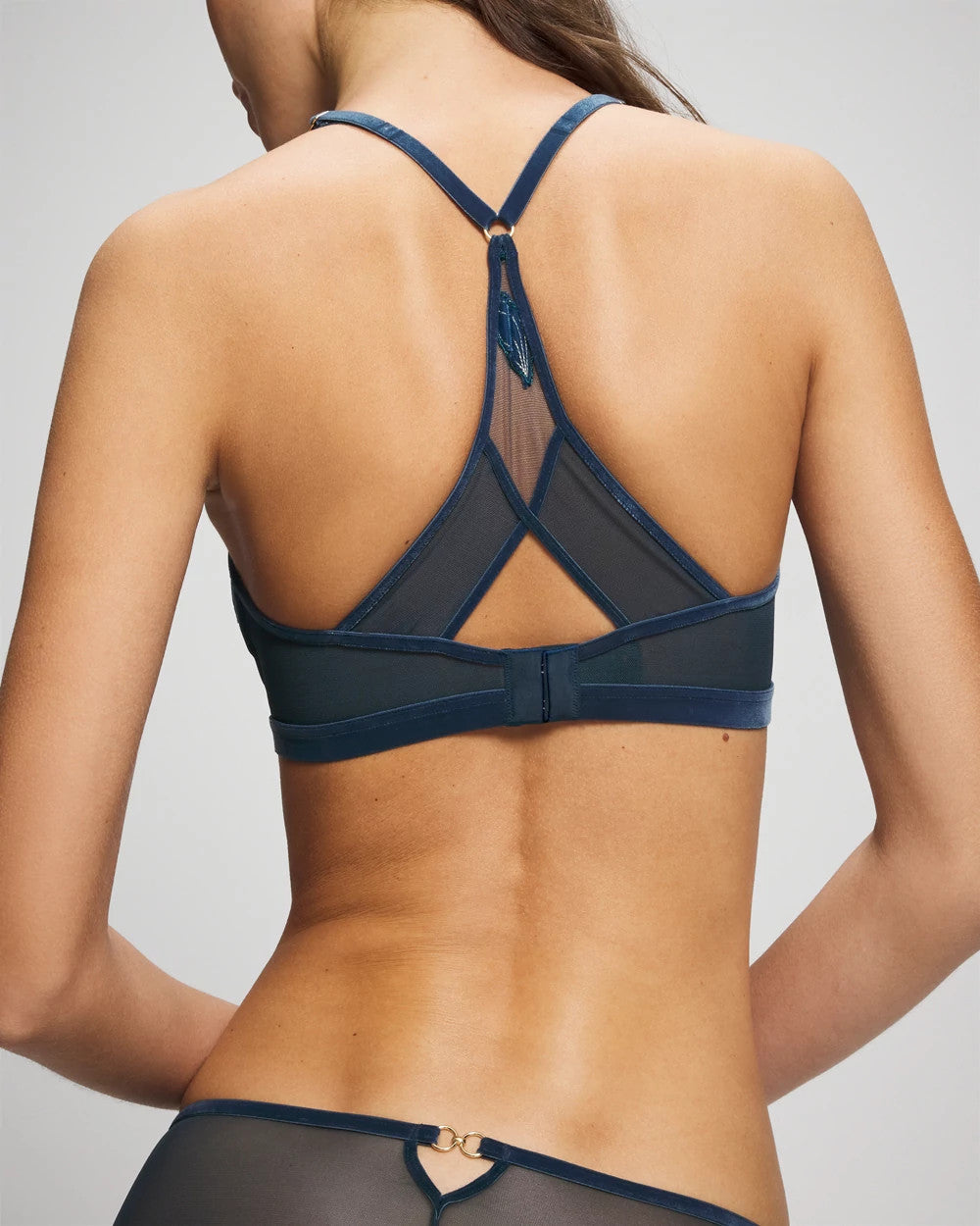 Soma’s Sexiest Velvet Applique High Neck Bra - DARK HARBOUR | Soma on sale