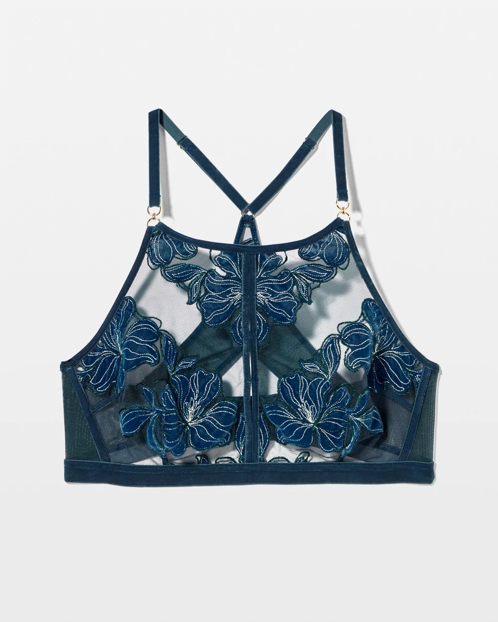 Soma’s Sexiest Velvet Applique High Neck Bra - DARK HARBOUR | Soma on sale