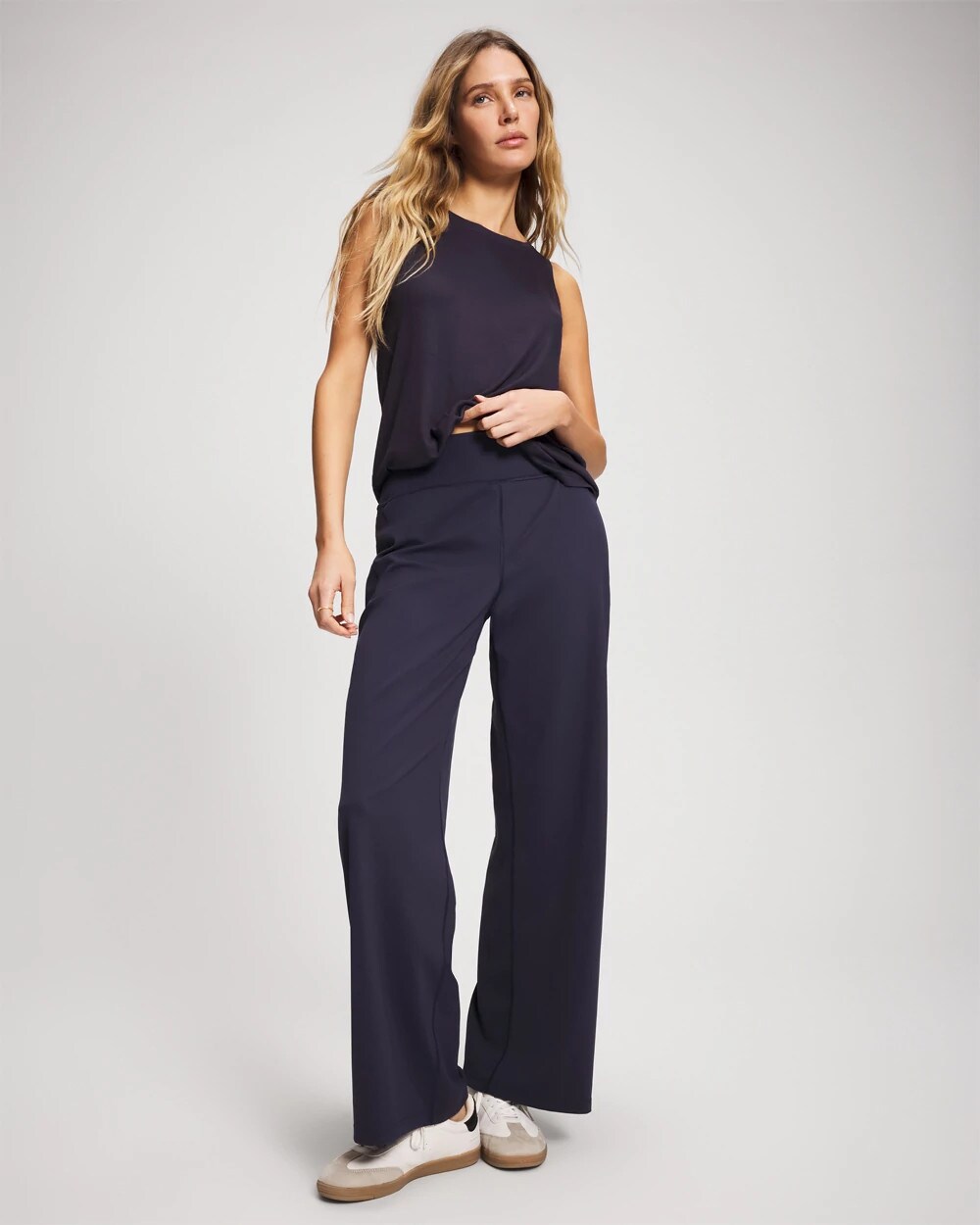 High-Waist Wide-Leg Pants - DEEP INDIGO | Soma near me