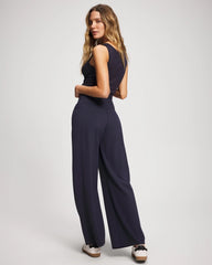 High-Waist Wide-Leg Pants - DEEP INDIGO | Soma near me