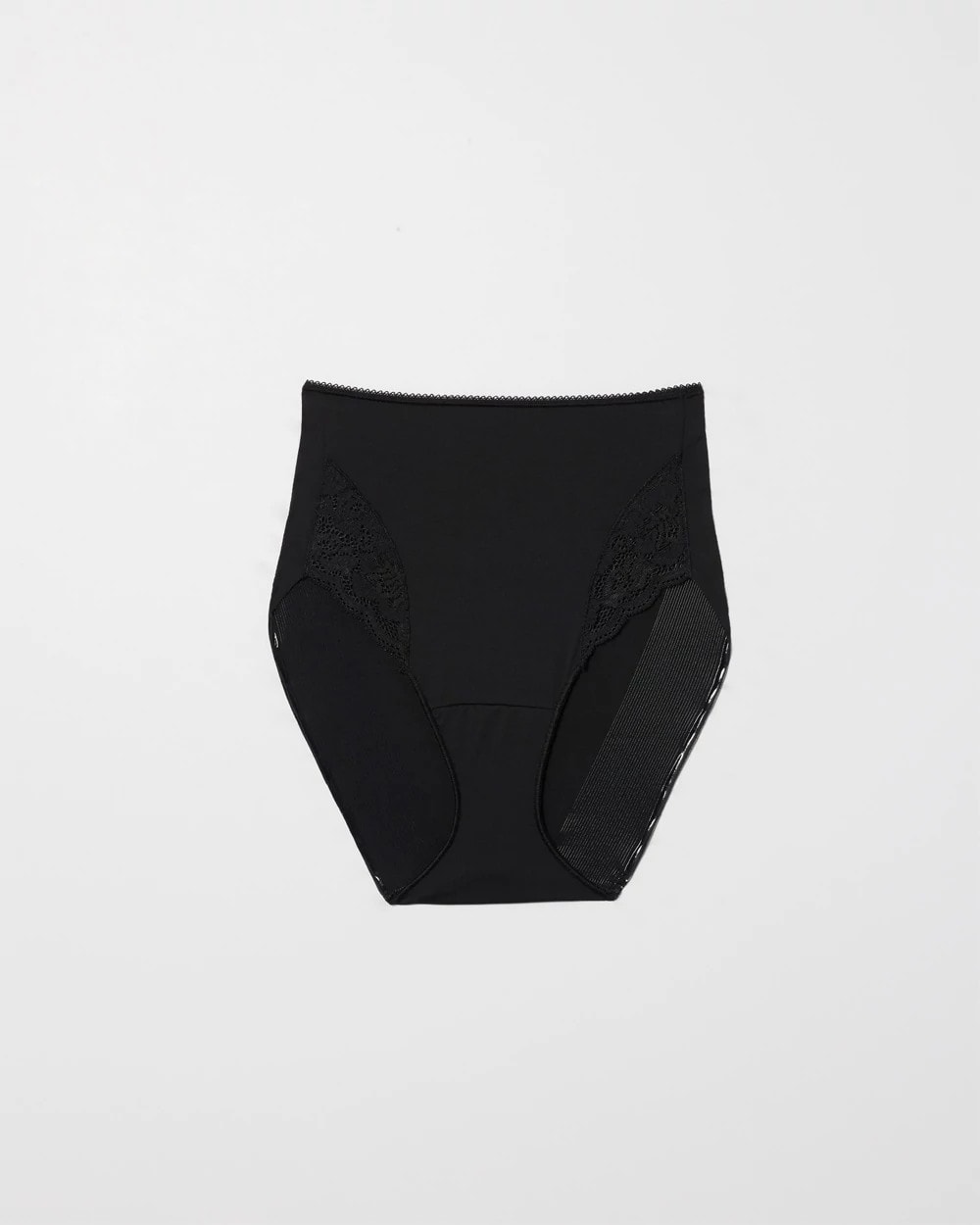 High-Waist Brief Panty with Lace - BLACK | Soma near me