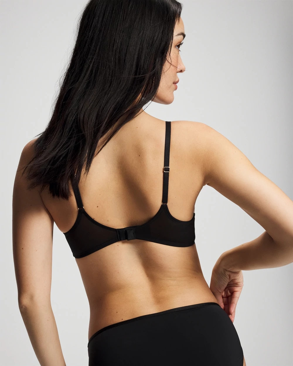 Tattoo Embroidered Perfect Coverage Bra - BLACK | Soma Online