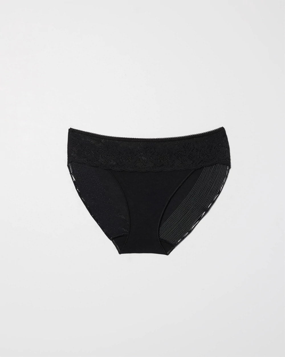 Cotton Blend Hipster Panty with Lace - BLACK | Soma sale