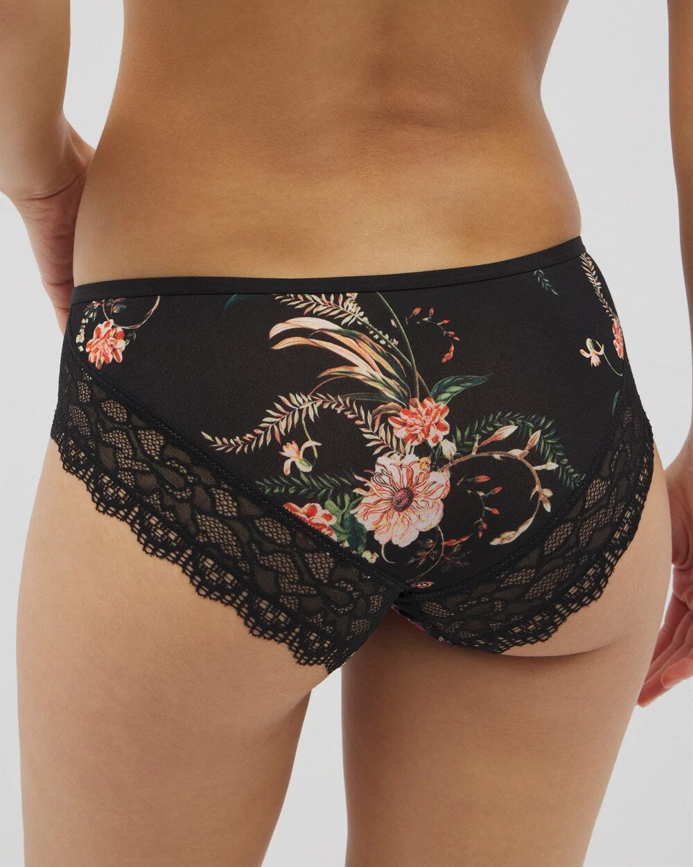 Hipster Panty with Enchanting Lace - PARADISE PLUMES D M BLACK | Soma on sale