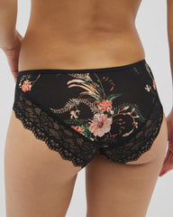 Hipster Panty with Enchanting Lace - PARADISE PLUMES D M BLACK | Soma on sale