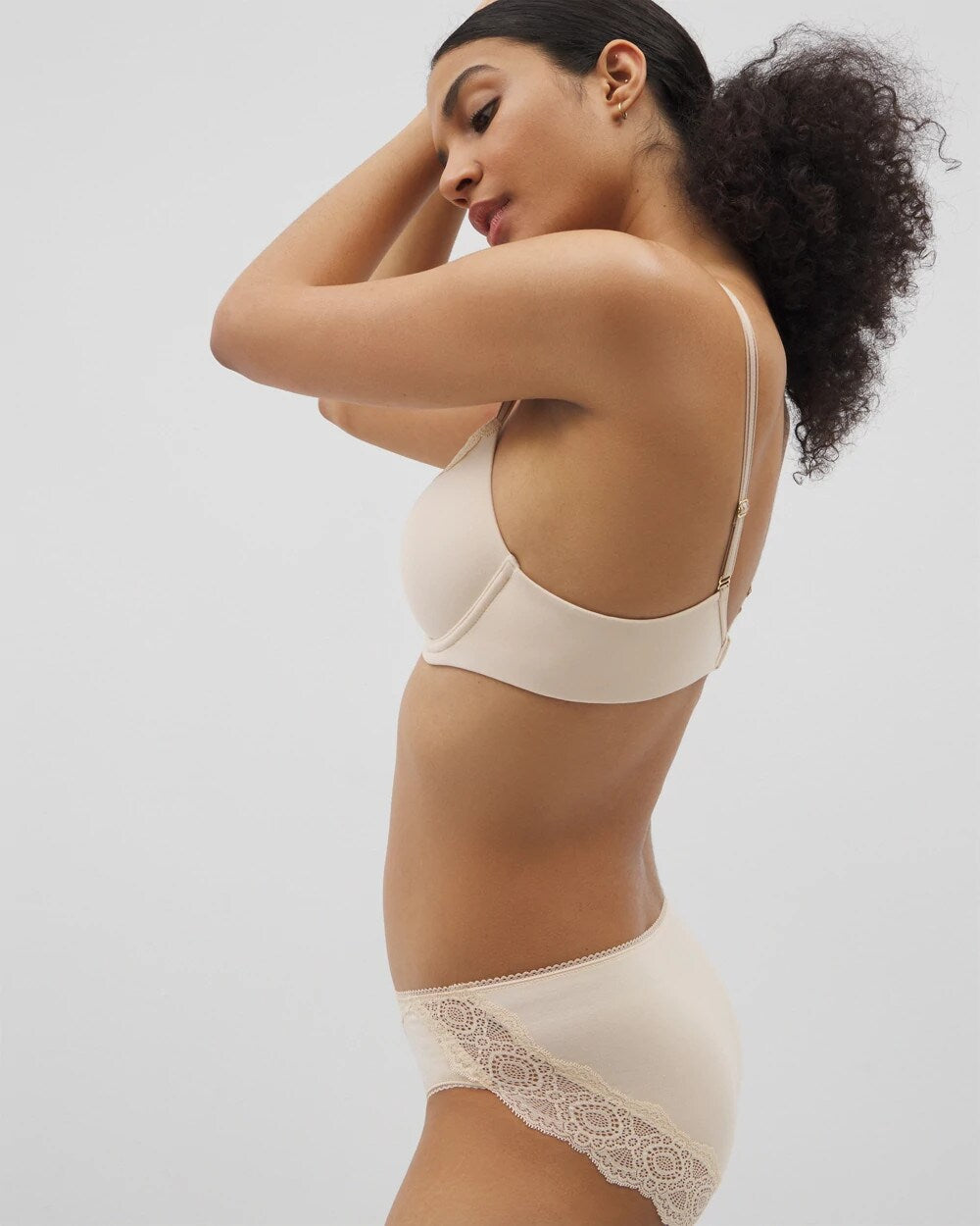 Embraceable Perfect Coverage Bra with Crochet Lace - PALE SAND | Soma sale